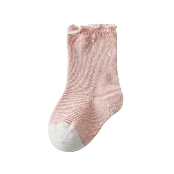 Children's Girls Socks Cotton Dot Solid Kids Girl Sock Fashion Princess Baby Socks For Girls Autumn Winter 0-12Years Accessories