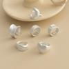 Fashionable Sliver Color Matte Wide Edge Rings for Women Cool Style Irregular Alloy Featuring Open Ring Unisex Jewelry Gift