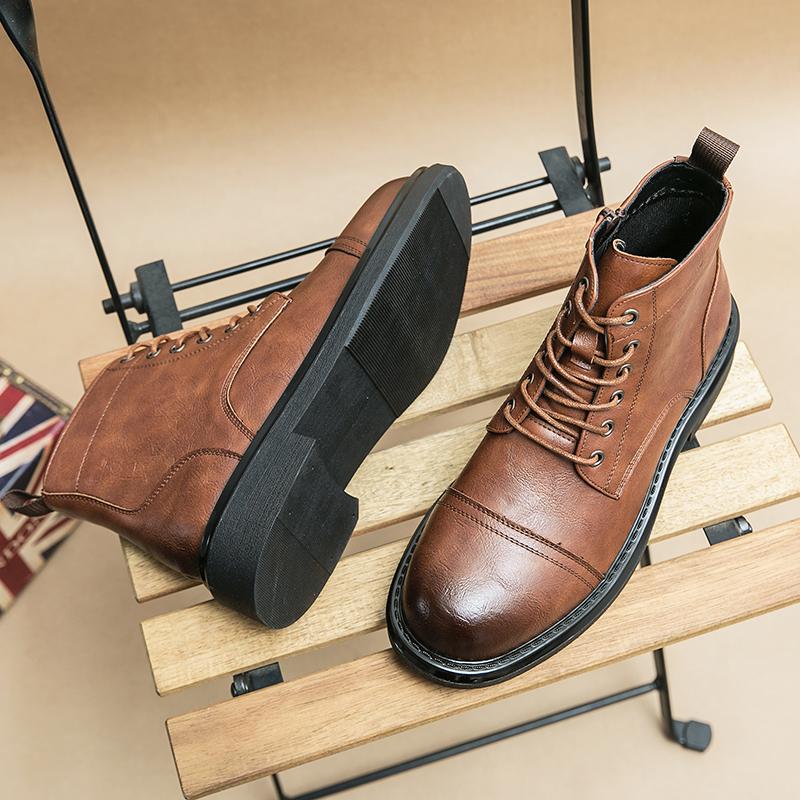 Golden Sapling Casual Business Boots for Men Fashion Leather Flats Classics Chelsea Boot Men's Shoes Leisure Party Footwear