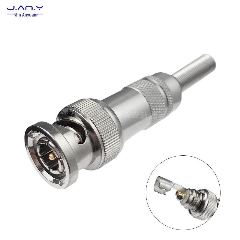 BNC Male Solderless Connector for 75-2 AV Signal Cable, SDI, Security Camera Q9 Metal Head