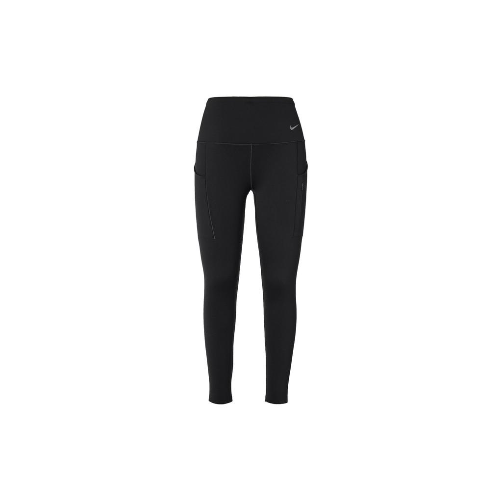 Nike Go Unleashed Series Solid Color Logo Print Nine-Point Fitness Pants Women Bottoms Black DQ5640-010