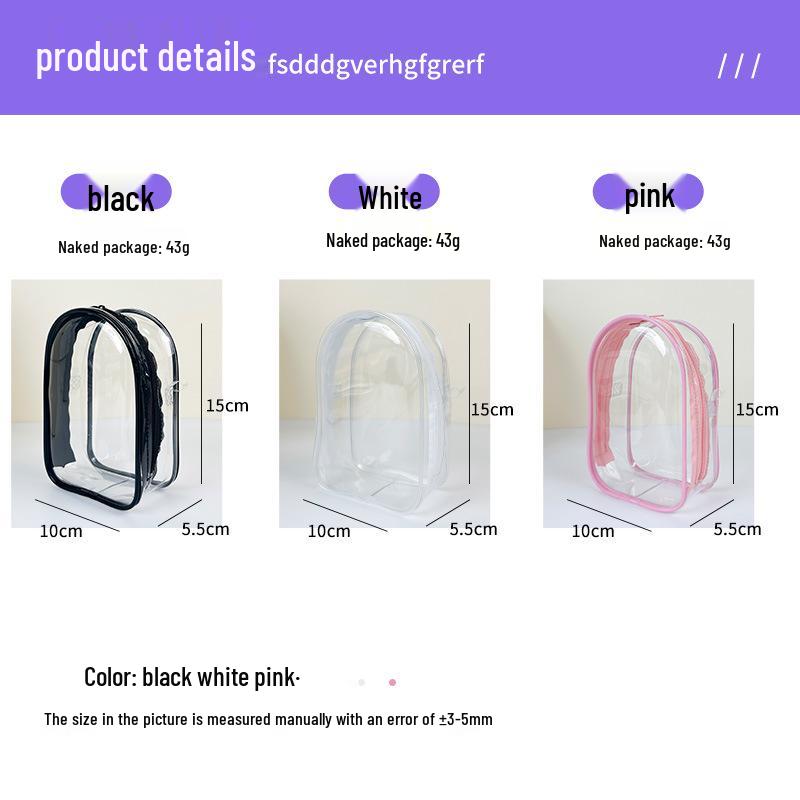 Labubu Gen 3 High-Transparency PVC 15cm Crossbody Ita Bag - Dustproof, Trendy Outing & Toy Stroller Bag