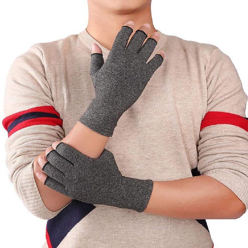 1 Pair Fingerless Compression Gloves for Arthritis Pain Relief Improve Circulation for Women Men