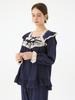 Lunalujeuseutyudio Women'S Helen Cotton Square Neck Long Sleeve Two-Piece Pajamas