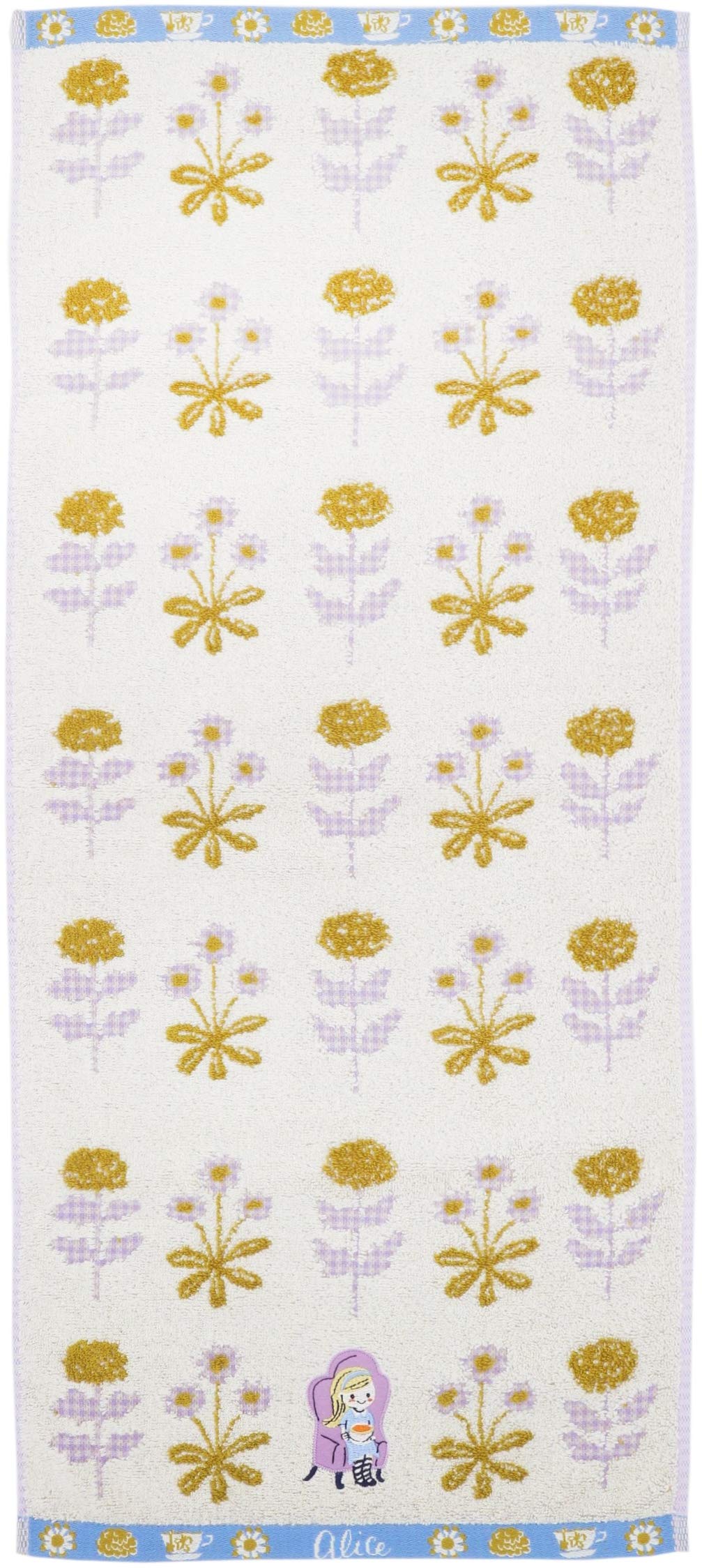 

Marushin Karel Capek Tea Shop Face Alice in the Flower 34 x 80 Product 3705016100 Towel, Garden, cm, 100% Cotton, No-Twist Yarn, Number