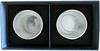 Washi Set of 2 Sake Moon Tin [Nousaku Wrapping] Cups, Shape,