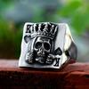 2025 Retro Simple Men's Ring Ghost Head Skull Ring Personalized Trend Ring