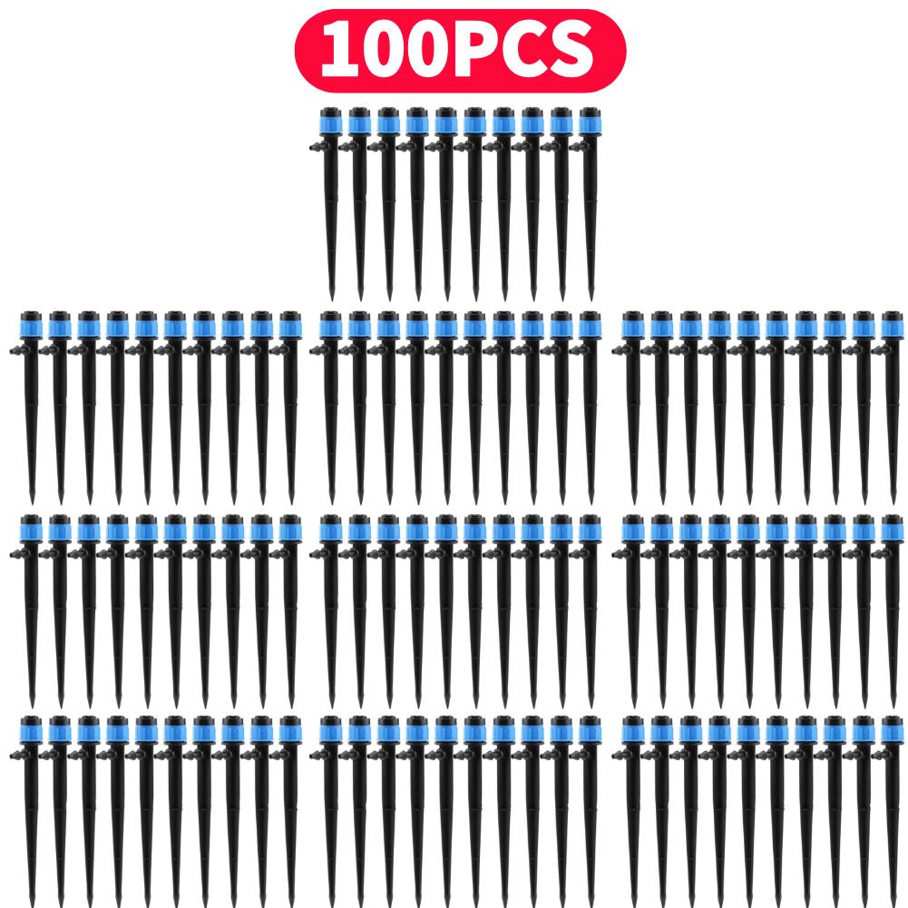 10-100Pcs Garden Micro Drip Irrigation Devices 360°Irrigating Nozzle Sprayer Sprinkler for 4/7"Hose Garden Plant Watering System