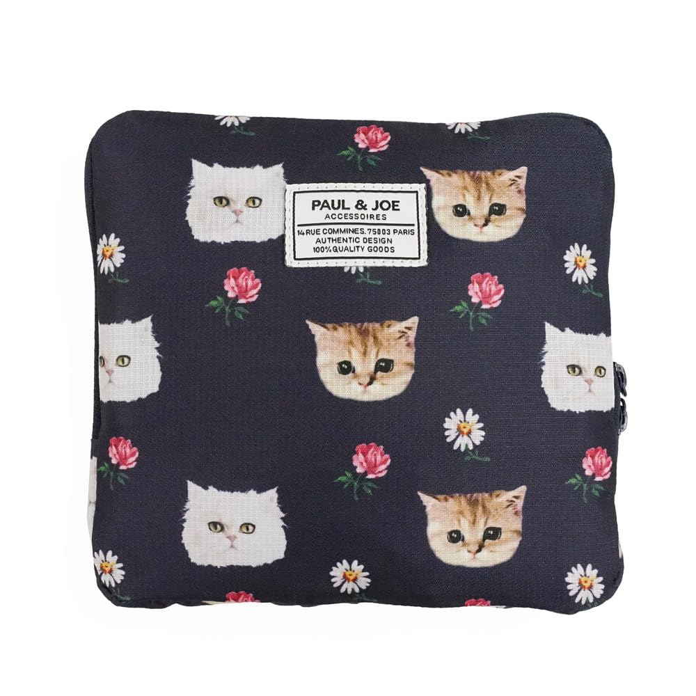 PAUL JOE ACCESSOIRES Faltbare Boston Tasche Gypsy Nunet Katzen-Print Chrysanthemen-Blumenprint Reiseausflüge Fitnessstudio Draußen Großes Fassungsvermögen & PJA-B845