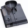 Men's Fashion Long Sleeve Plaid Striped Dress Shirts Without Pocket Premium Comfortable Soft Standard-fit Easy Care Casual Shirt