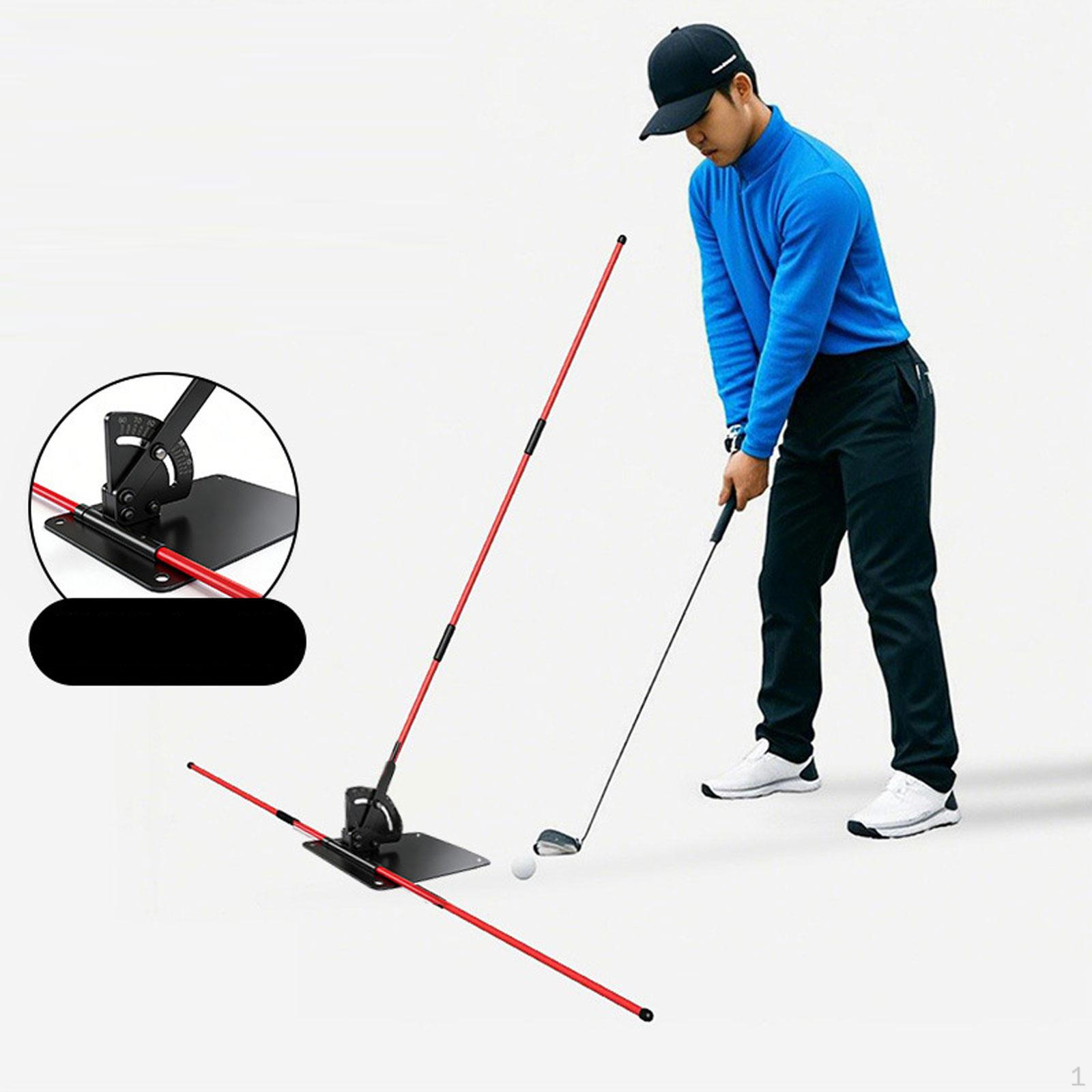 Golf Alignment Sticks Holder Practice Rod Yard Posture Correctors for Golfer with Angle Plate