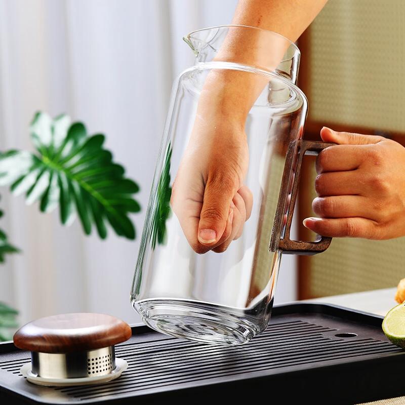 Zhenqi Borosilicate Glass Teapot with Wooden Handle