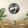 Metal Wall Art - Deer In the Forest with Pine Trees - Hanging Decor for Living Room, Bedroom, Mountain Lodge, Cabin, Woodland