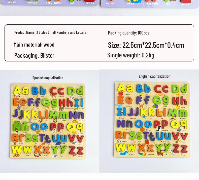 Children’s Bilingual Arabic-Russian Educational Wooden Board: Numbers & Letters Toy