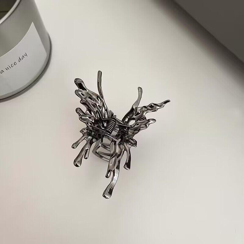 Trend Full Rhinestone Hollowed Out Butterfly Hair Clips Retro Pearl Tassel Ribbon Hair Claws Hairpins For Women Hair Accessories