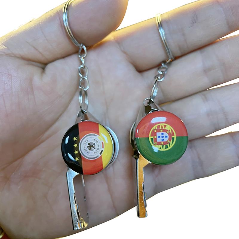 

Брелок для Кубка Европы, Испания, Германия, Франция, принадлежности для болельщиков, железный свисток, памятный свисток рефери