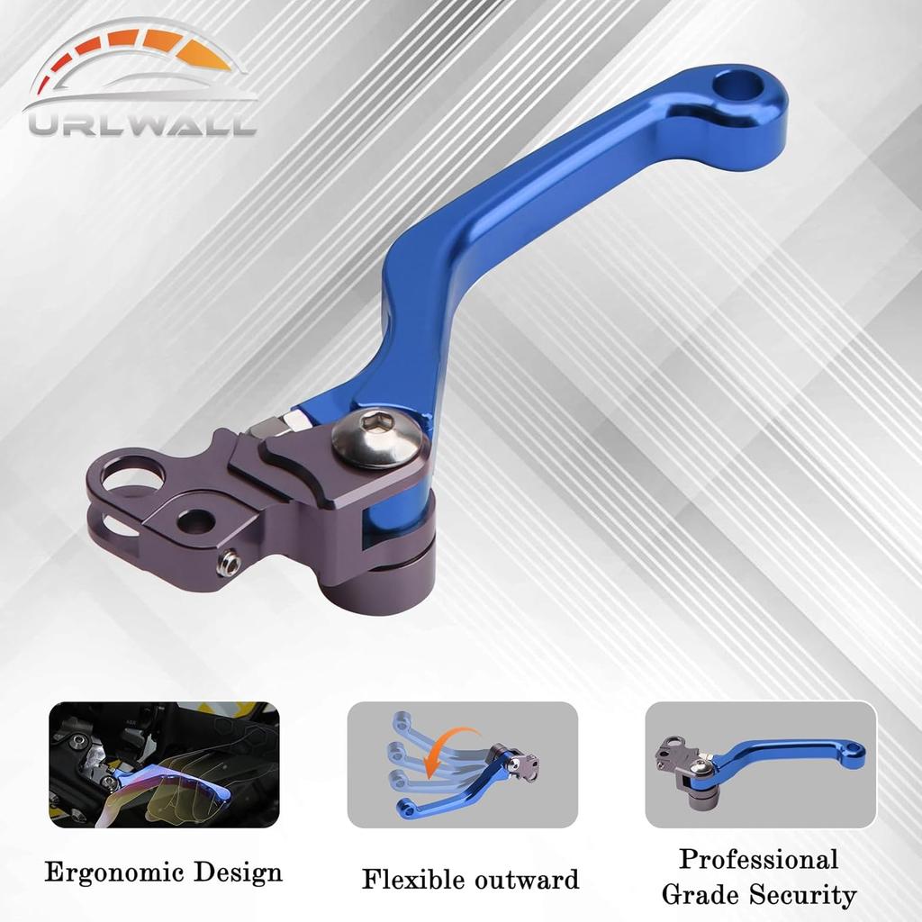 Dirt Bike Kupplungshebel, Verstellbarer Bremshebel mit Drehpunkt für Sur Ron Light Bee Segway X260 X160, 6061 Billet Klappbarer linker und rechter Hebel Satz für Sur