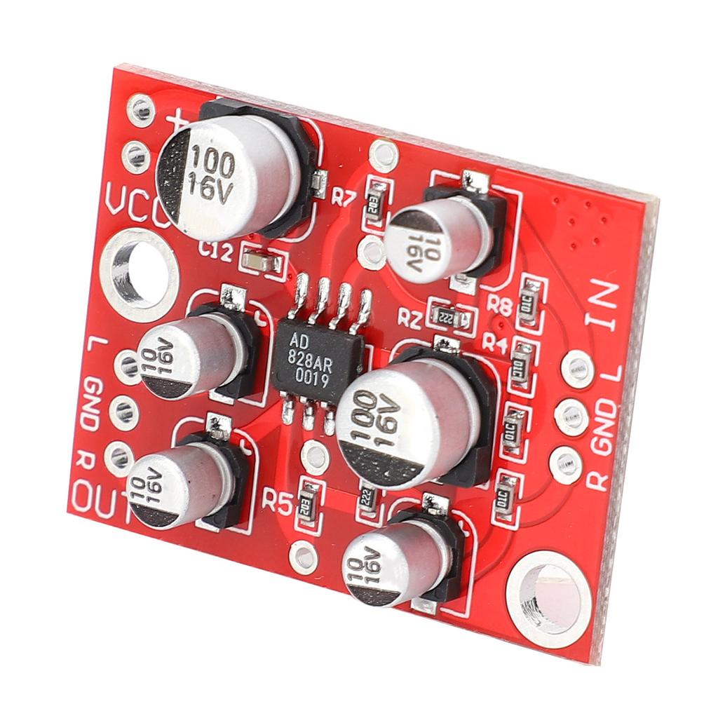 AD828 Op-Amp Preamplifier Module Amplified Board Module Op-Amp Preamp Board Amplifier with Imported Capacitors and Gain for Pro