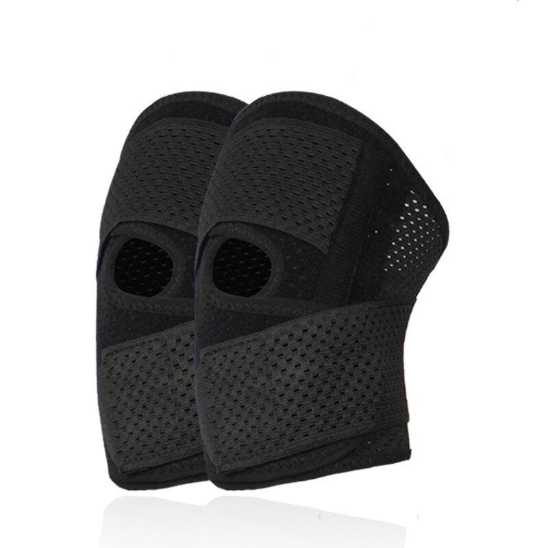 

1 шт. Наколенник с боковыми стабилизаторами Облегчение боли в суставах при разрыве мениска Спортивные травмы Дышащий Регулируемый для бега Тренировки чёрный