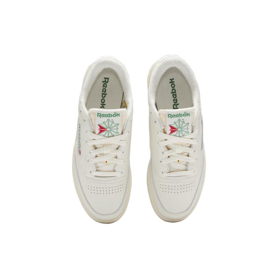 Reebok Club C 85 Vintage Chalk Glen Green Women Sneakers Cream Alabaster 100007797