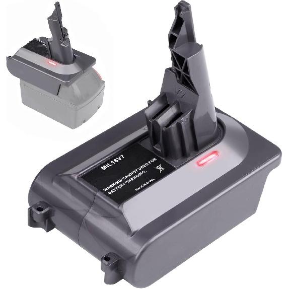 Адаптер аккумулятора MIL18V7 для Dyson, Преобразователь для аккумулятора Milwaukee M18 18V Li-ion в для Dyson V7 Motorhead V7 Trigger V7 Fluffy V7 Absolute V7 HEPA V7