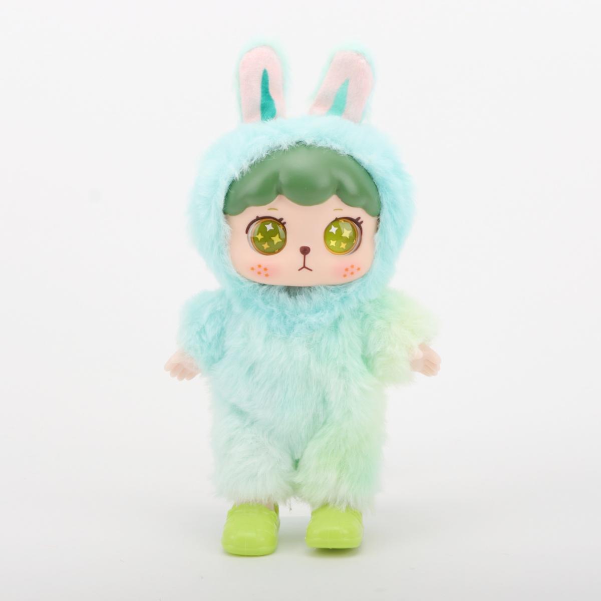 

Cartoon Cute Bunny Animal Vinyl Plush Toy Colorful Rabbits Stuffed dOLL Birthday Gifts Bag Pendant Decor