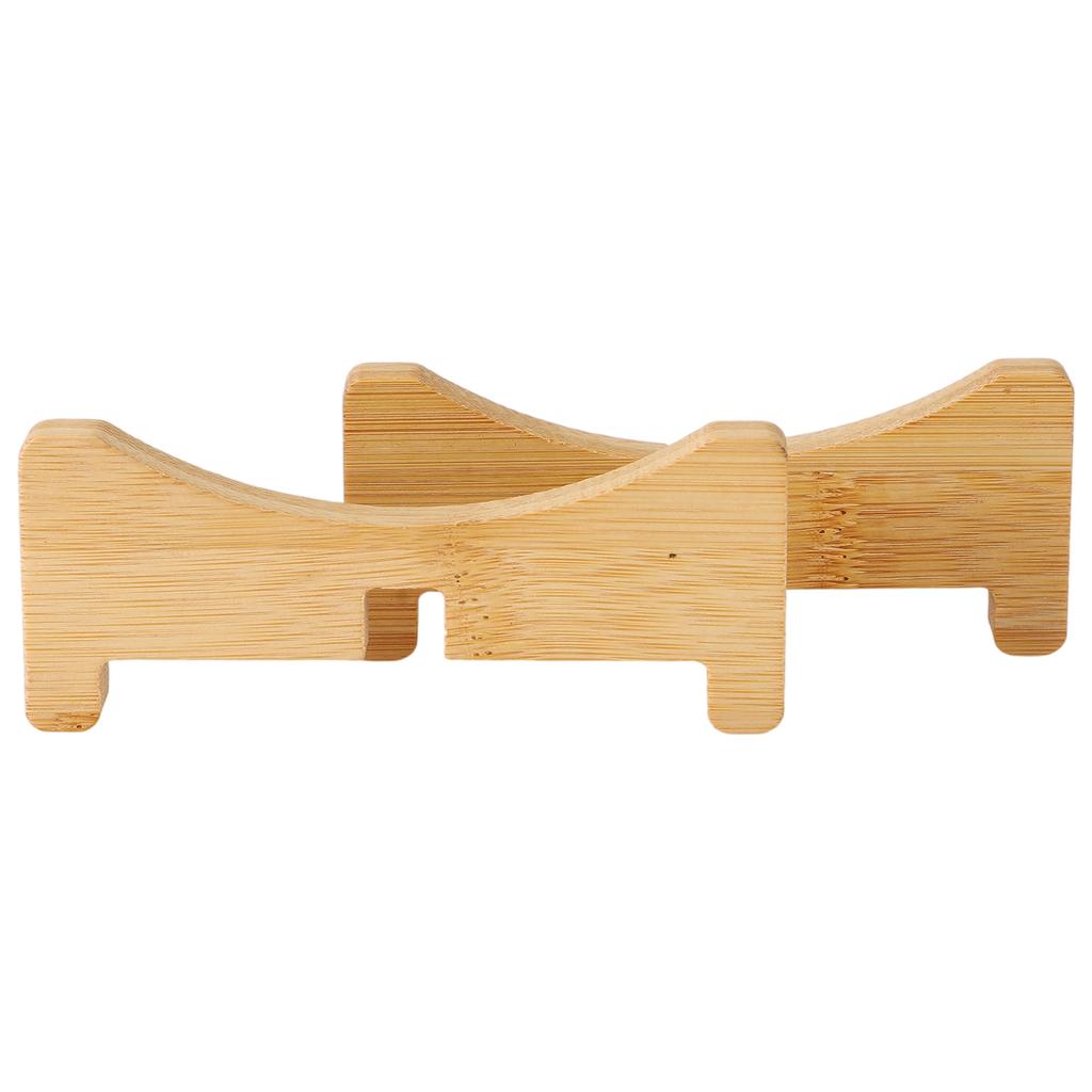 Pflanzenständer Bambus Blumentopfschale Kreuzförmig Multifunktion für Haustier Zuhause Küche 29x6cm