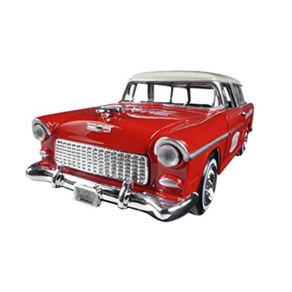 Chevrolet Nomad 1955 with 2 Bottle Cases and Metal Cart Coca-Cola