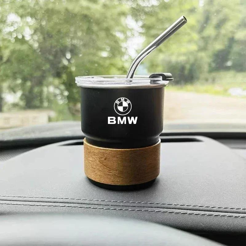 -304 Auto Edelstahl Kaffeetasse mit Deckel Hitzeschutz Getränkebecher Für BMW E34 E36 E60 E90 E46 E39 E70 F10 F20 F30 X5 X6 X1 M3 M
