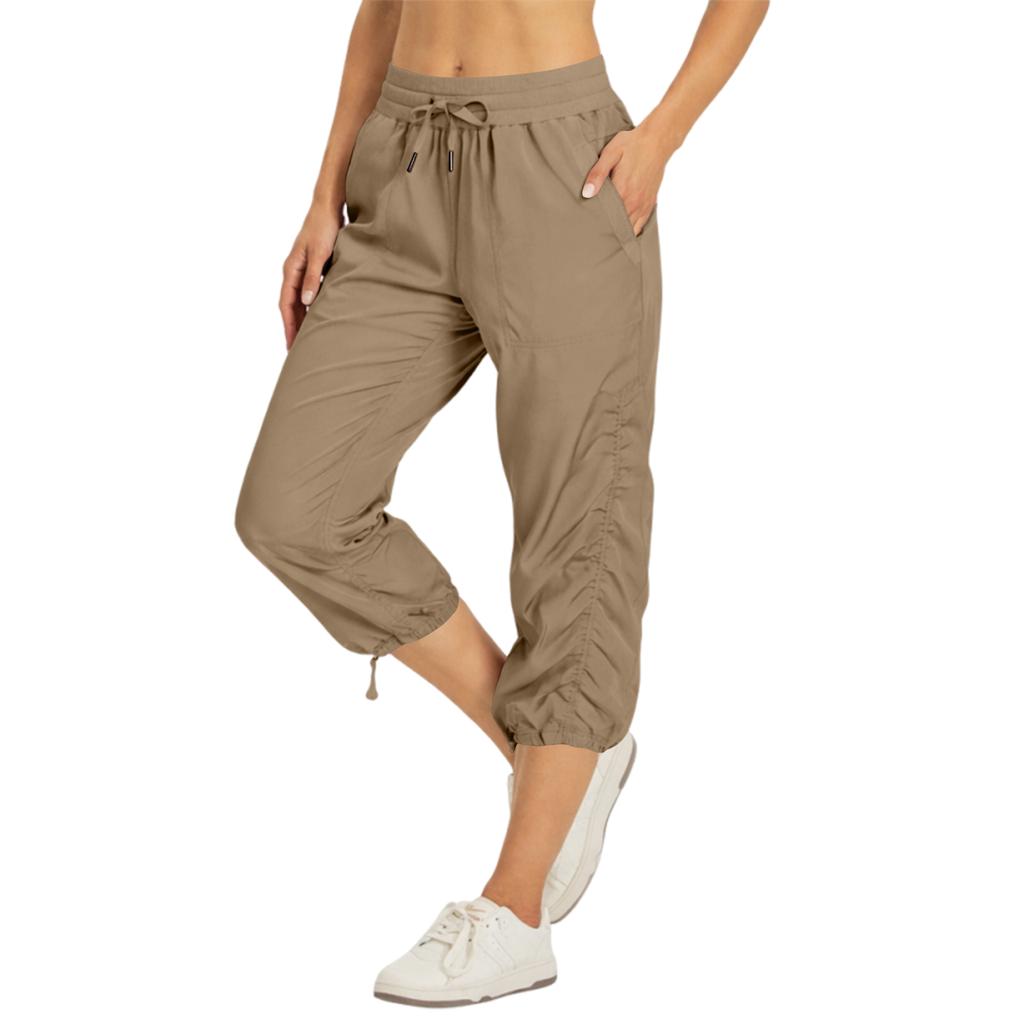 Women's Pleated Cargo Hiking Pants With Pockets