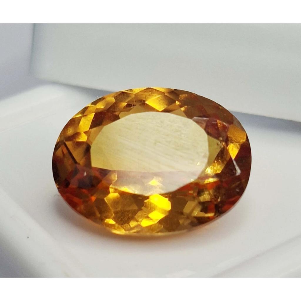 Natural Citrine Orangish Yellow Oval Cut 9-11 Ct Stunning Certified Gemstone