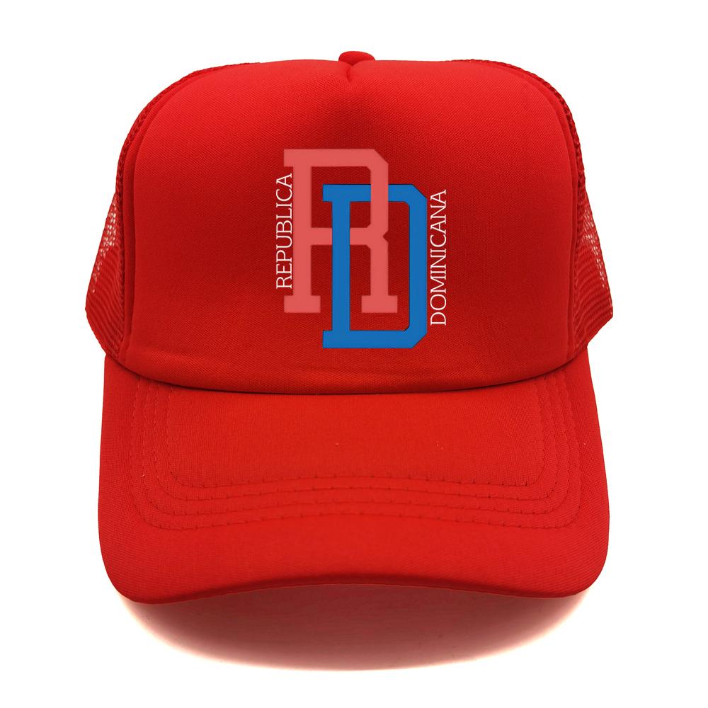 Dominikanische Republik RD Flagge Stolz Dominikanische Trucker-Kappe Sommer Netz Baseballkappe FeUnisex Unisex Retro Papa Geschenk Kappen