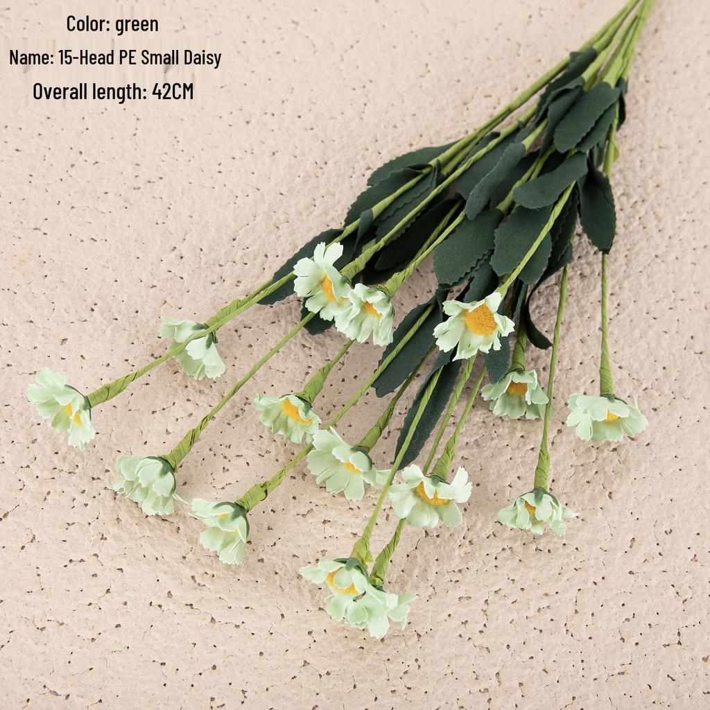 INS Style 15-Head PE Foam Daisy Fake Flowers for Home Wedding Decor
