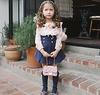 Children Clothing Sets Spring And Autumn Girls College Style Pleated Skirt Suit Girls Blouse 2 Pcs