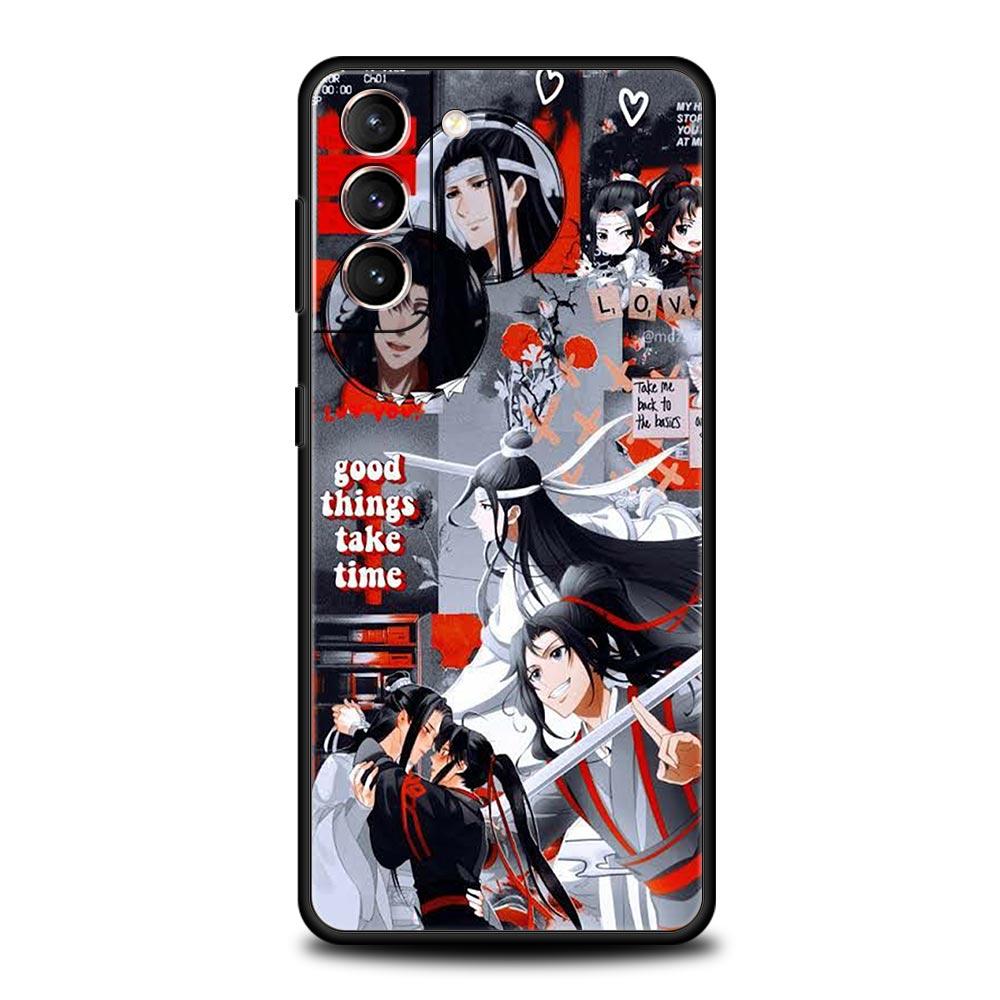 Anime Mo Dao Zu Shi MDZS Phone Case For Samsung Galaxy S22 S21 S20 Ultra FE 5G S10E S10 S9 S24 Plus S23 Cover Black