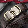 Young Retro Style Business Casual Leather Belt Mens Belt  Buckle Automatic