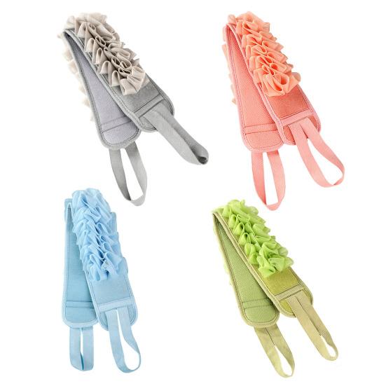 Bath Towel Fine Mesh Bath Sponge 2 in 1 Gentle Exfoliating Loofah Breathable Circular Acupoint Massage Design Bath Towel