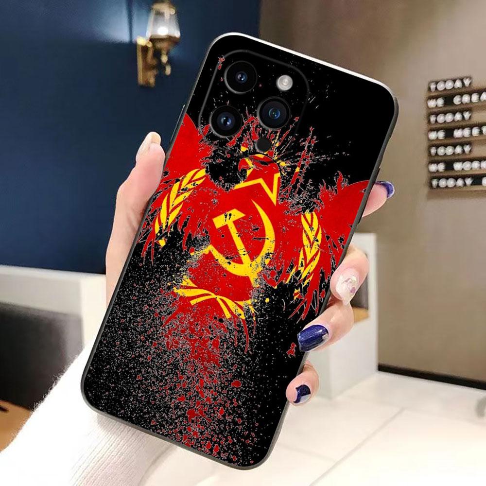 Russia Vintage Emblem Flag Cover Phone Case For Iphone Apple 17 AIR 16E 16 15 14 13 12 11 Pro XR Max 8 7 Plus TPU Case Shell