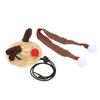 Bearded Dragon Santa Hat Scarf Reptile Adjustable Straw Elk Hat and Scarf Christmas Costume for