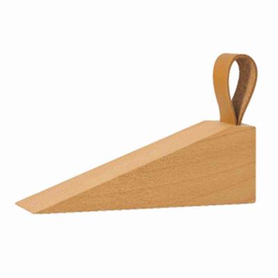 Batente de Porta de Madeira Anti-deslizante Absorvente de Choque Silencioso Madeira de Faia Batente de Porta de Chão com Tira para