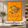 Garfield Tapestry, Personalized Custom Text, Wall Hanging Tapestry For Living Room Home Wall Decor