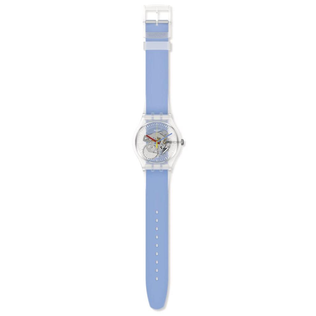 Swatch Wristwatch CLEARLY BLUE STRIPED New Gent SUOK156 Blue [Swatch]