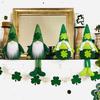 Patricks Day Dwarf Figurines Ornament Plush Dwarf Irish Festival Decoration for Tiered Tray Living Room Bedroom Garden