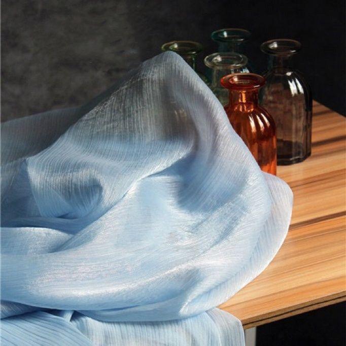 Vintage blau silberfaden organza stoff geeignet für hochzeitskleider festliche kleider und handgemachte DIY kleidungsstoffe