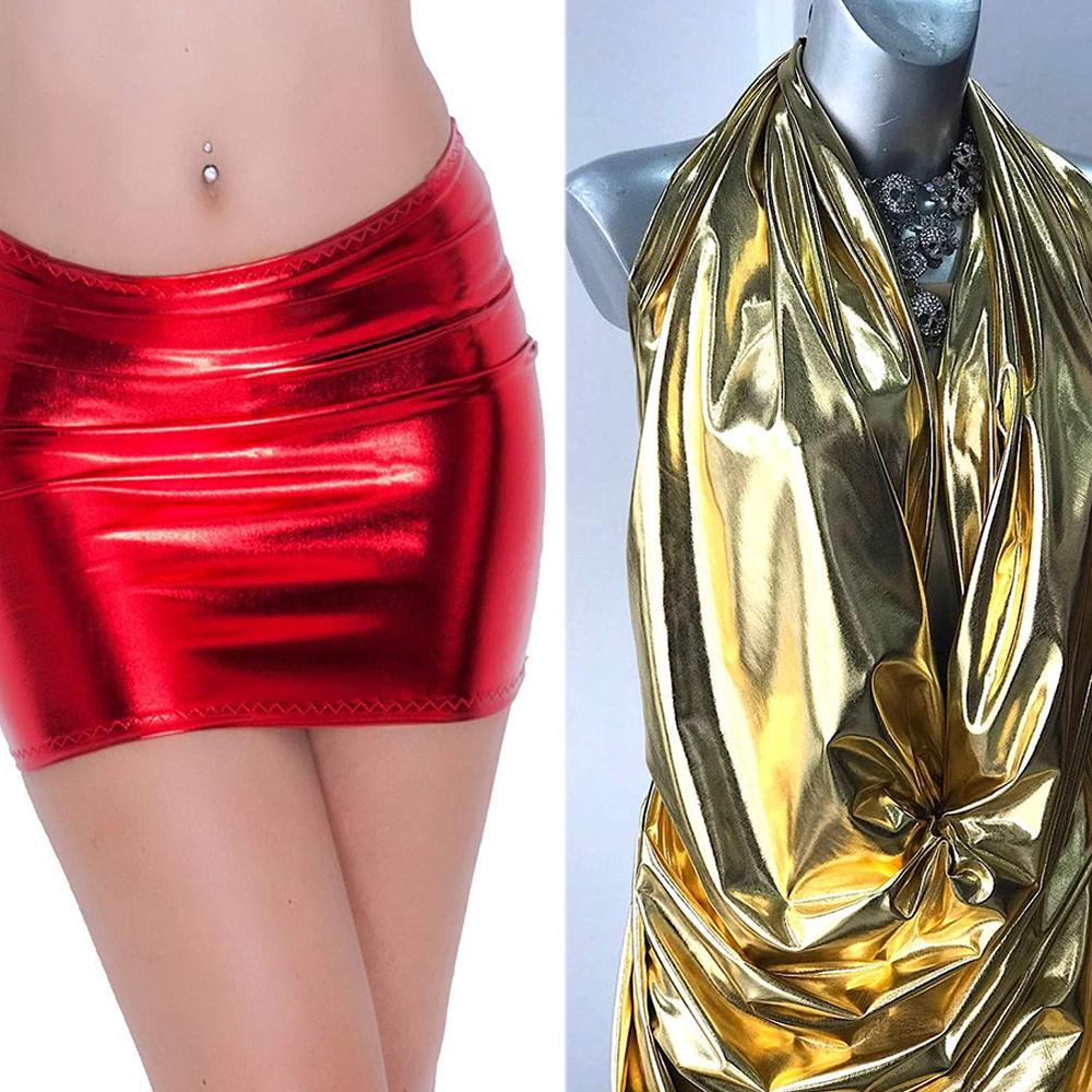 4 Way High Elastic Spandex Fabric Gilding For Stage Performance Clothing Fabrics Toys Accessories Christmas Supplies Ingredients