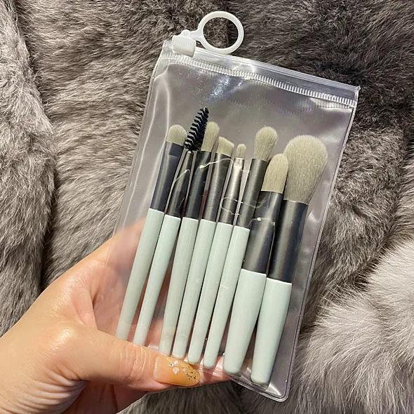 8 Pcs Cosmetics Foundation Blush Powder Eyeshadow Blending Makeup Brush Soft Fluffy Makeup Brushes Beauty Tools Make Up Brushes