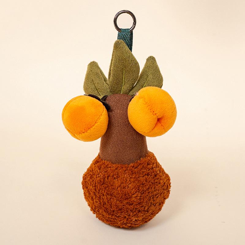 Elephant Skin Rabbit Plush Keychain: Cute Insect and Plant Series with Caterpillar and Bee Figures