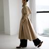 Johnature Korean Fashion Solid Color All Match Trench for Women Autumn Turn Down Collar Bandage Loose Female Coats