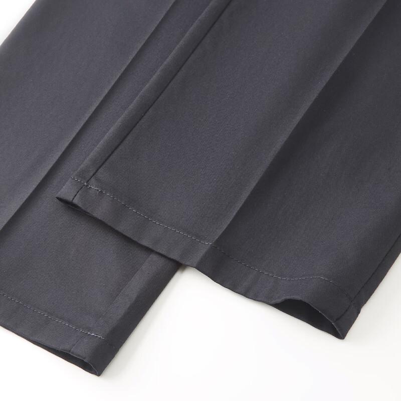 FIRS Men's Silk-Blend Straight Fit Business Casual Trousers