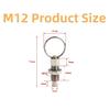 6pcs Pull Ring Indexing Plunger, M12 Retractable Spring Manual Plunger Stainless Steel Quick Release Pin Spring-Loaded Plunger Pulls Ring Spring